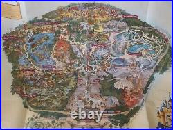 Original 2005 Disneyland 50th Anniversary 27 X 39 Wall Map Poster Souvenir