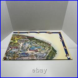 Original 2005 Disneyland 50th Anniversary 27 X 39 Wall Map Poster Souvenir