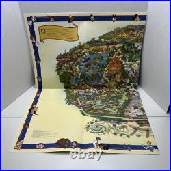 Original 2005 Disneyland 50th Anniversary 27 X 39 Wall Map Poster Souvenir