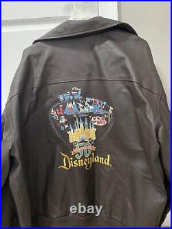 PERFECT CONDITION Limited 50th Anniversary Disneyland Brown Leather Jacket