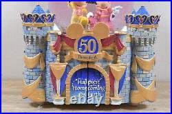 RARE 11.5 Large Authentic Disneyland 50th Anniversary Snow Globe