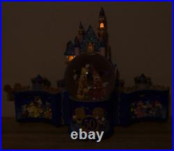 RARE 11.5 Large Authentic Disneyland 50th Anniversary Snow Globe