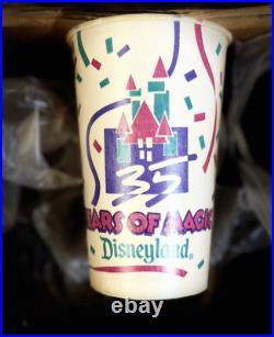 RARE-DISNEYLAND 35th ANNIVERSARY ORIGINAL CASE of 1000 Wax Concession Cups (NEW)