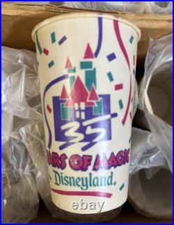 RARE-DISNEYLAND 35th ANNIVERSARY ORIGINAL CASE of 750 Wax Concession Cups (NEW)