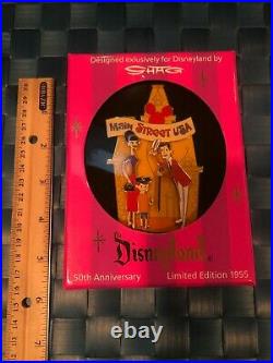 RARE Disney Disneyland Shag 50TH Anniversary LTD ED 1955 Jumbo Pin SET OF 5 NIB