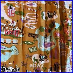 RARE Disneyland 50th Anniversary Attractions M Button up Retro Shirt SHAG USA