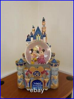RARE Disneyland 50th Anniversary Musical Snowglobe