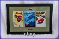 RARE! Disneyland 50th Tomorrowland attraction posters framed pin set