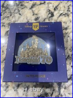 RARE Disneyland 70th Anniversary Disney VIP Tours Castle Jumbo Pin 2025 Limited