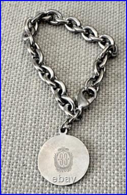 RARE Disneyland Club 33 40th Anniversary Silver Charm Bracelet Original Logo
