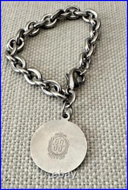 RARE Disneyland Club 33 40th Anniversary Silver Charm Bracelet Original Logo