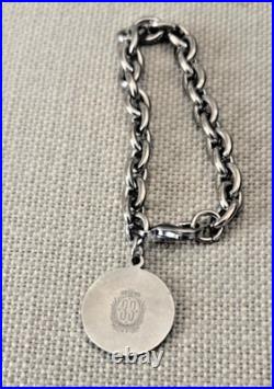 RARE Disneyland Club 33 40th Anniversary Silver Charm Bracelet Original Logo
