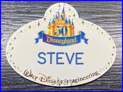 Rare 2005 Walt Disney Imagineering Disneyland 50th Anniversary Badge STEVE