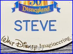 Rare 2005 Walt Disney Imagineering Disneyland 50th Anniversary Badge STEVE