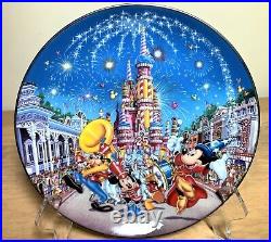 Rare Complete Set 12 Disneyland 25th Anniversary Collectors Plates Disney New
