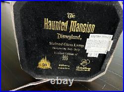 Rare Disneyland 50th Anniversary Haunted Mansion Stained Glass Lamp 2005 Ltd 999