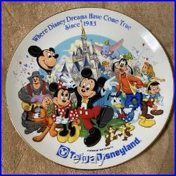 Rare Disneyland 5Th Anniversary Plate Character Collection