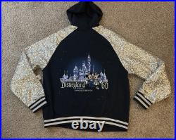 Rare Disneyland Resort 60th Diamond Celebration Letterman Hooded Jacket XL NWT
