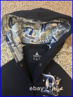 Rare Disneyland Resort 60th Diamond Celebration Letterman Hooded Jacket XL NWT