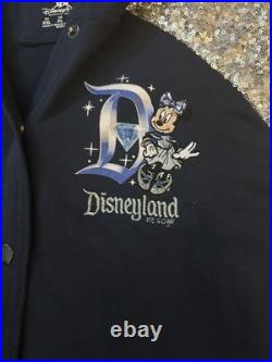 Rare Disneyland Resort 60th Diamond Celebration Letterman Hooded Jacket XL NWT