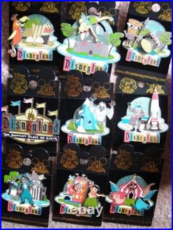 Rare New Disneyland Retro 50th Anniversary Pin Set-10 Pins-can-lanyard-backpack