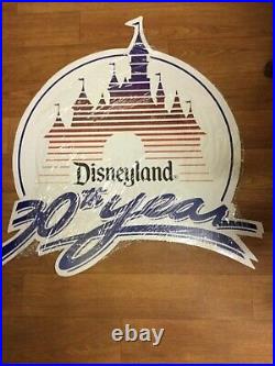 Rare Vintage Disneyland 30th Anniversary Street/Lamp Post sign 1985