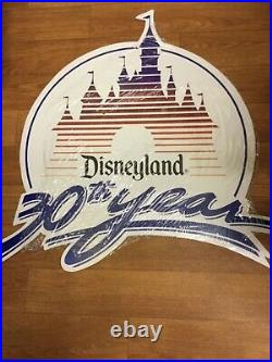 Rare Vintage Disneyland 30th Anniversary Street/Lamp Post sign 1985