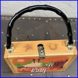 SHAG Disneyland 50TH Anniversary Wood Box Purse SHAG Signed + Doodle SHAG Disneyland 50TH Anniversary Wood Box Purse SHAG Signed + Doodle