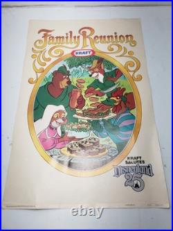 Set Of 3 Vintage Kraft's 25th Anniversary Disneyland 1979 39 X 25 Posters