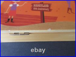 Shag Disneyland 50th Anniversary Wood Cigar Box Purse Frontierland 2005 Shag Disneyland 50th Anniversary Wood Cigar Box Purse Frontierland 2005