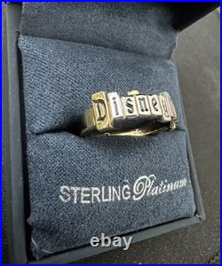 Size 7 Crislu Disneyland (2025) 70th Anniversary Silver & Gold Marquee Ring NIB