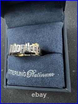 Size 7 Crislu Disneyland (2025) 70th Anniversary Silver & Gold Marquee Ring NIB