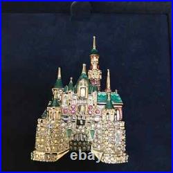 Swarovski Crystals Disneyland Sleeping Beauty Castle Brooch 50th Anniversary Pin