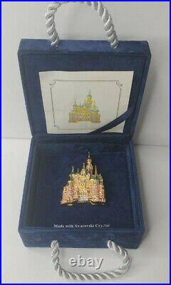 Swarovski Crystals Disneyland Sleeping Beauty Castle Brooch 50th Anniversary Pin