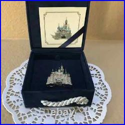 Swarovski Crystals Disneyland Sleeping Beauty Castle Brooch 50th Anniversary Pin