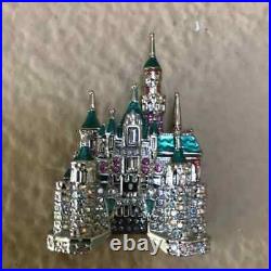 Swarovski Crystals Disneyland Sleeping Beauty Castle Brooch 50th Anniversary Pin