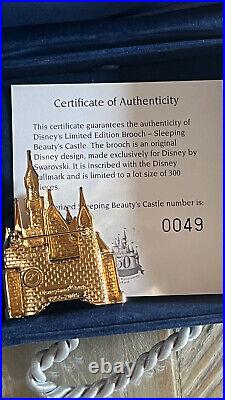 Swarovski Disneyland 50th Anniversary Sleeping Beauty Castle Brooch Pin49/300