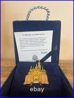 Swarovski Disneyland 50th Anniversary Sleeping Beauty Castle Brooch Pin49/300