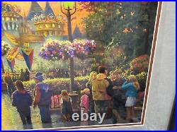 Thomas Kinkade Disneyland 50th Anniversary Print Professionally Framed 28x42