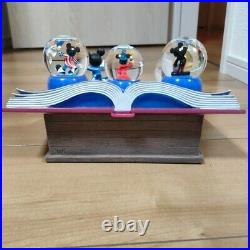 Tokyo Disney 20th Anniversary Mickey Book Type Snow Globe Tokyo Disneyland