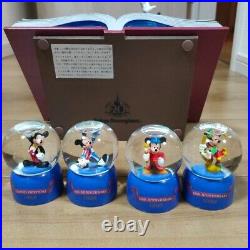Tokyo Disney 20th Anniversary Mickey Book Type Snow Globe Tokyo Disneyland