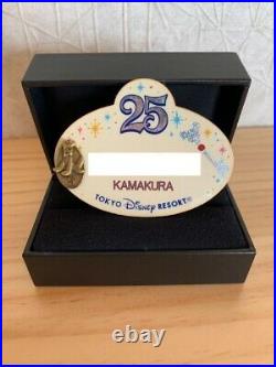 Tokyo Disney Land Resort Cast member Name Tag 25th Anniversary Pin Badge Brute