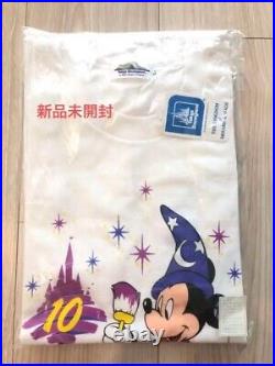 Tokyo Disneyland 10th Anniversary Limited Mickey T-shirt L size Unopened Japan
