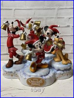 Tokyo Disneyland 15Th Anniversary Christmas Fantasy 1998 Figurine Ceramic Mickey