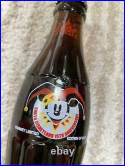 Tokyo Disneyland 15th Anniversary Bottle Coca-Cola Collaboration Vintage Rare