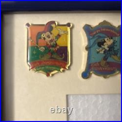 Tokyo Disneyland 15th Anniversary Cast Exclusive Pin set and frame
