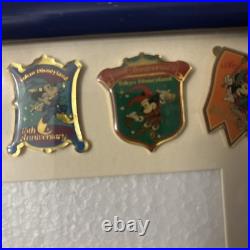 Tokyo Disneyland 15th Anniversary Cast Exclusive Pin set and frame