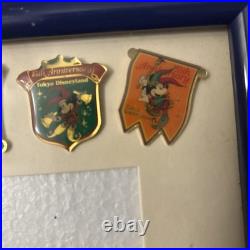 Tokyo Disneyland 15th Anniversary Cast Exclusive Pin set and frame
