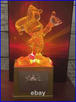 Tokyo Disneyland 15th Anniversary Limited Crystal Style Mickey Mouse Music Light
