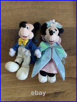 Tokyo Disneyland 20Th Anniversary Plush Badge Set Mickey Minnie